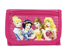 Disney Princess Children girl's Tri Fold Wallet - Hot Pink