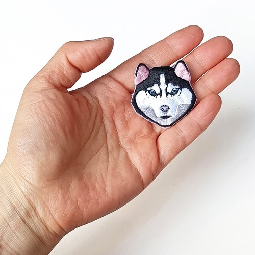 Brooch Pin Embroidery Cartoon Lifelike Husky Basset Hound Jack Russell Bull Dog - Picture 9 of 22