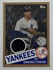 2020 Topps Giancarlo Stanton 1985 Relic - Gold 29/50 New York Yankees #85TR-GSA