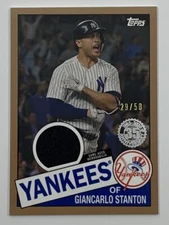 2020 Topps Giancarlo Stanton 1985 Relic - Gold 29/50 New York Yankees #85TR-GSA