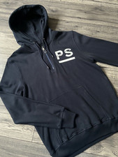 Image of PS PAUL SMITH NAVY BLUE COTTON JERSEY HOODIE SIZE MEDIUM BNWT