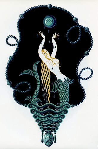 Erte The Precious Stones Series SAPPHIRE Art Deco fashion design art print 1978 - 第 1/3 張圖片