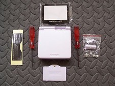 Game Boy Advance SP Replacement Housing Shell WHITE  Screen Lens