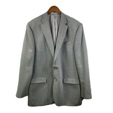 Ralph Lauren 42L Silk Wool Sport Coat Blazer Jacket Micro Tweed grey mens