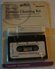 Radio Shack 2-way Cassette Head Cleaner Cleaning Kit 44-1162A New Vtg 1988 Oop