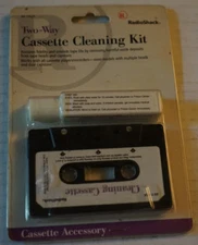 Radio Shack 2-way Cassette Head Cleaner Cleaning Kit  44-1162A New Vtg 1988 Oop