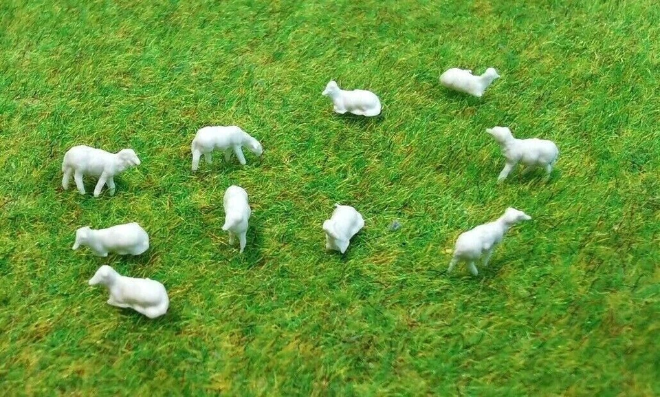 10 Stück Schafe Spur N 1:160 für Weide Bauernhof etc. Modellbahn top bemalt NEU - Bild 4 von 4