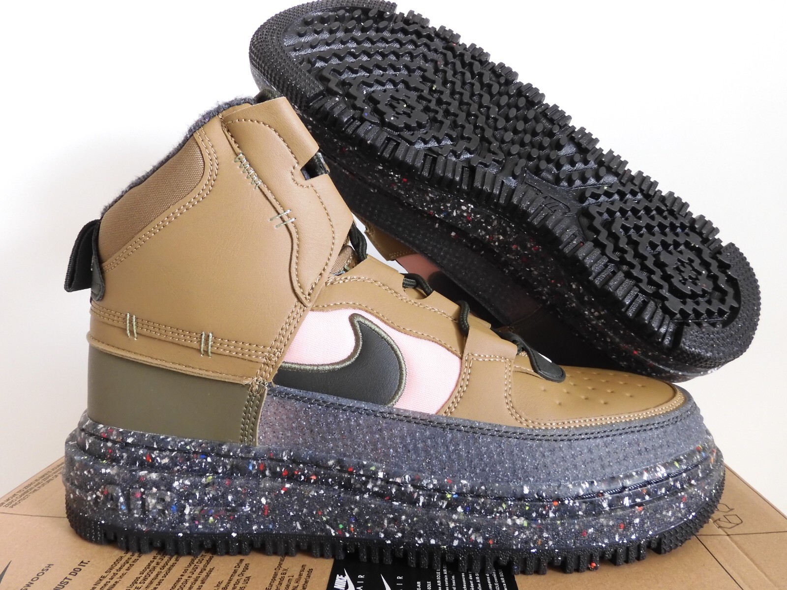 NIKE AIR FORCE 1 BOOT NN "NEXT NATURE" BROWN KELP-SEQUOIA SZ