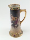 Large Antique Pitcher 1904 France Hand Painted Artisan Signed H.U. Punsch As-is