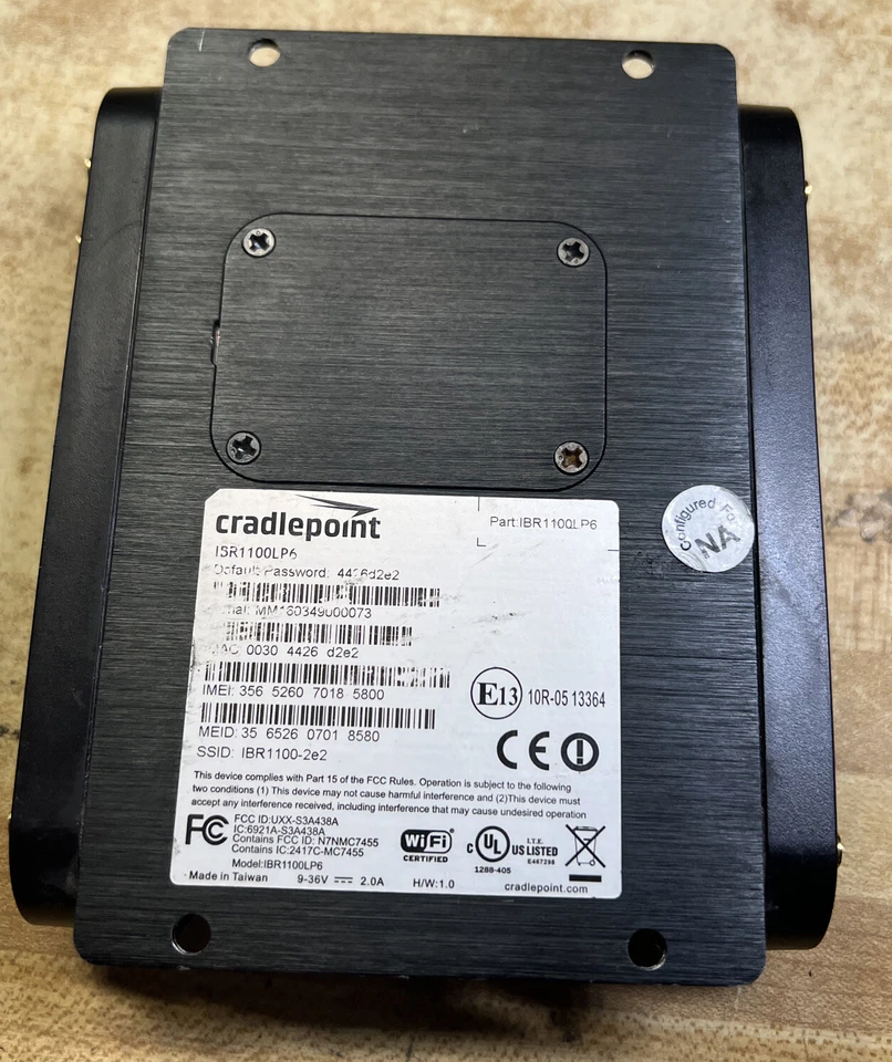 Cradlepoint IBR1100LP6 Mobile 5Ghz Router (No Ac Adapter) FAST SHIPPING! - Image 4 of 4