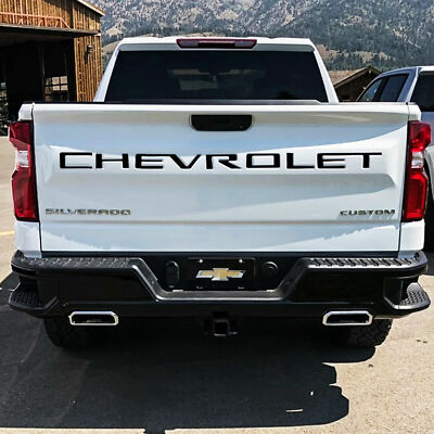 #ad #ad BLACK Decal Tailgate Insert Vinyl Stickers for Chevrolet Silverado 2019 2021 New $9.95