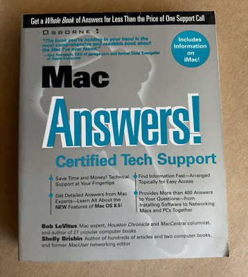 Mac Answers! Certified Tech Support - LeVitus, Brisbin 1998 *NEW* Paperback