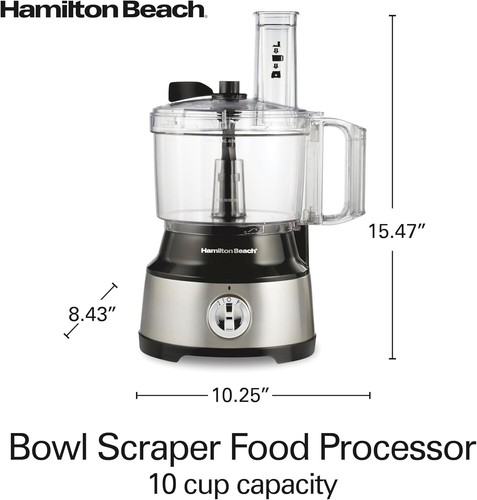 Hamilton Beach (70730G) 10 Cup Food Processor with Bowl Scraper.NEW - Picture 8 of 8
