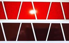 8 Black Out RED Reflective Fire Helmet Tetrahedrons, Tets, Firefighter