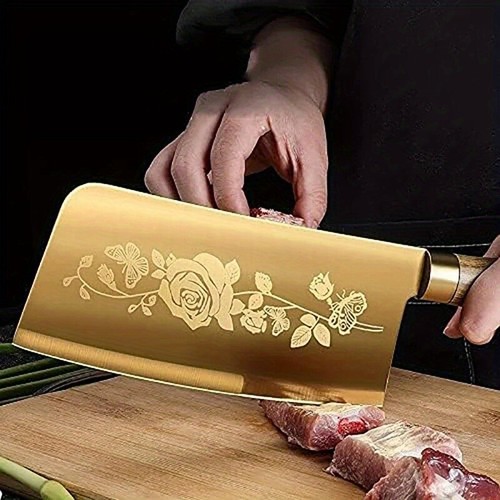 4pc gold-plated titanium kitchen knife sharp Meat slicing knife commercial knife - Picture 6 of 12