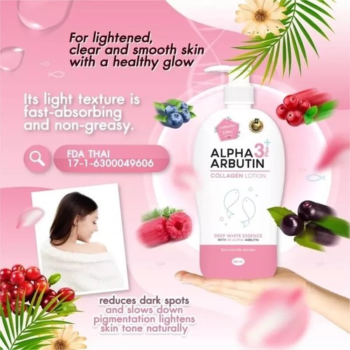 Alpha Arbutin Collagen Lotion 3+ Plus Thailand 500 ml - Picture 9 of 10