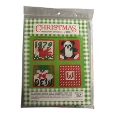 Vintage 1979 Studio 12 Christmas Needlepoint Ornaments Kit 2505 Makes 12 New