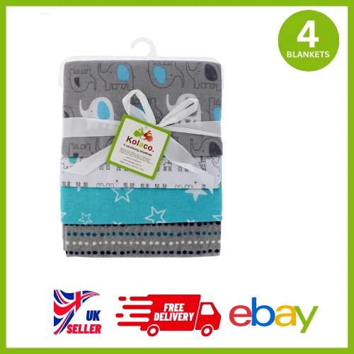 4 x Baby Receiving Blankets Perfect Gift Baby Shower Premium Quality New Born — 第 4/4 张图片
