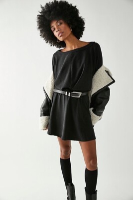 free people maria mini dress New Free People FB Beach Santa Maria Mini Dress Size Medium Black