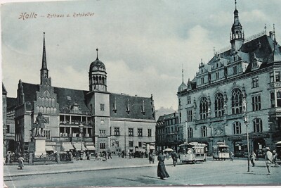 33534 AK Halle Town Hall Ratskeller Tram Store Women's Clothing 1908