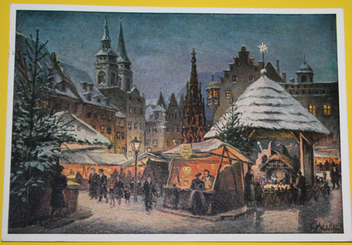AK. NÜRNBERG Christkindles-Markt. Befördert nach Bielefeld 1971. Mi 508 (8501)
