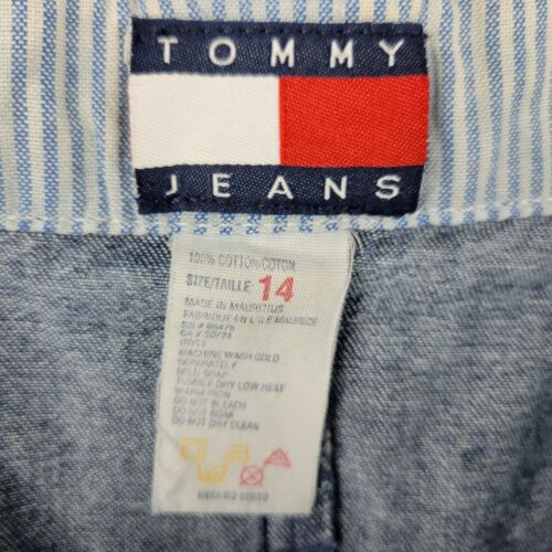 Vintage Tommy Hilfinger Maxi-Jeansrock volle Knopfleiste blau Damengröße 14 - Bild 3 von 10