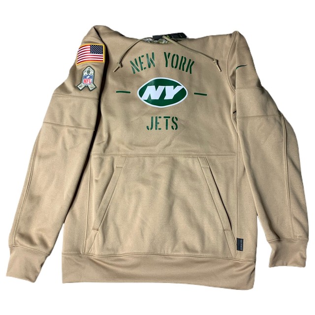 Nike NFL New York Jets Salute to Service Therma Hoodie Camo Mens Size