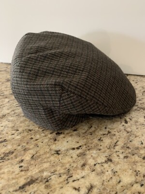 Vtg Hats of Ireland Castlebar Wool Acrylic Flat Cap Paper Boy Size large 
