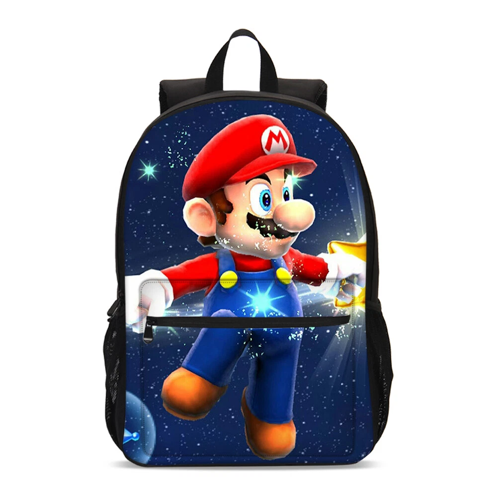 Super Mario Galaxy Game Students Backpack, School Bag, Back To School Gift