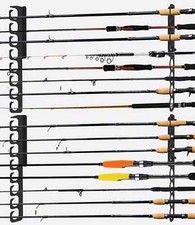 Ceiling Fishing Rod Holder Pole Vertically Horizontally Rack Overhead Storage...