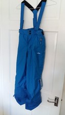 Wedze Decathlon Ski Snow Trousers Salopettes Pull N Fit BlueKids Boys