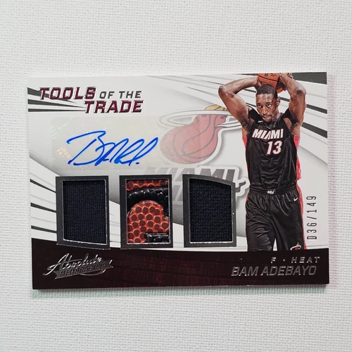2017-18 Panini Absolute Bam Adebayo Tools Of Trade Rookie Patch Auto RC /149 9J