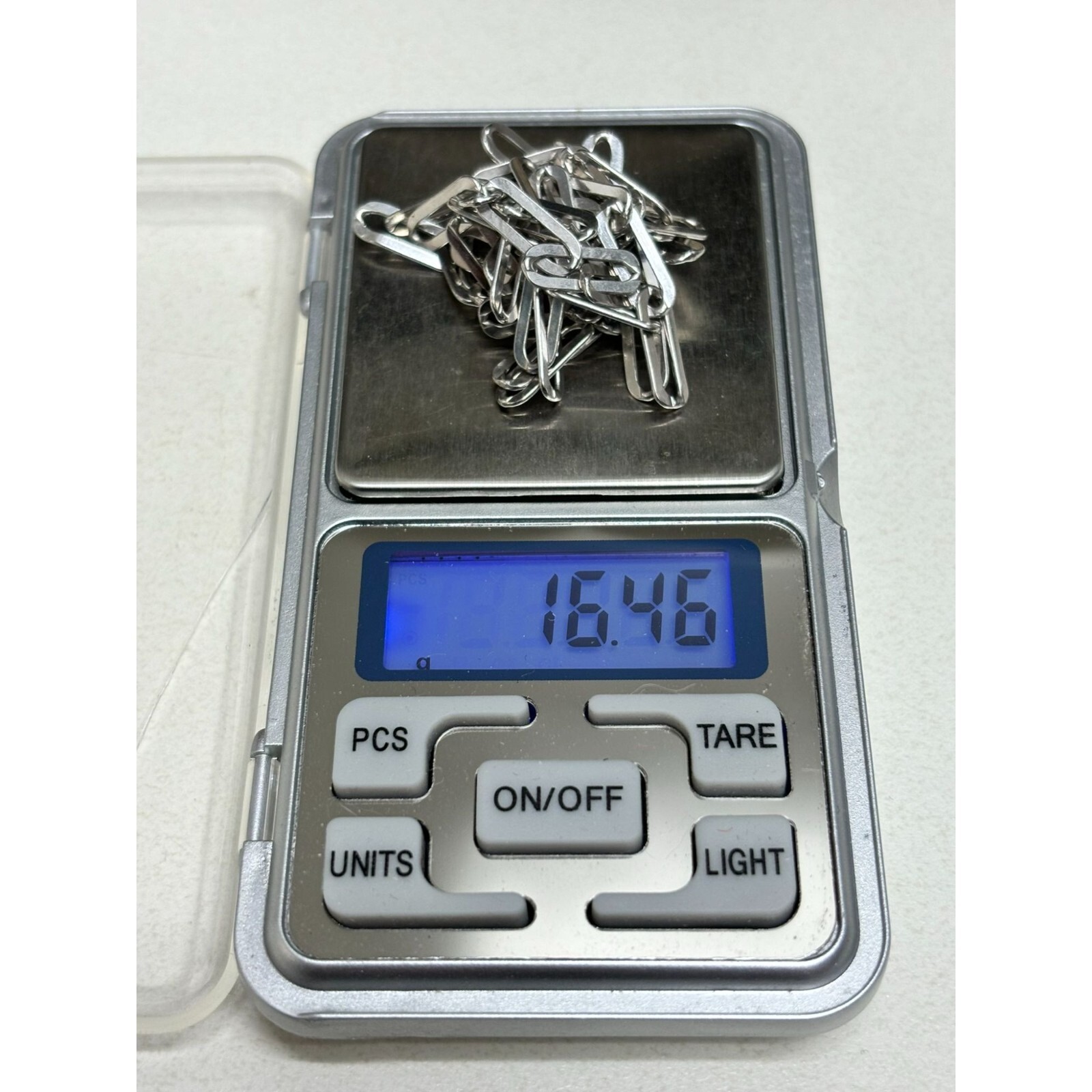 Sterling Silver Rectangular Link Chain Necklace S… - image 6