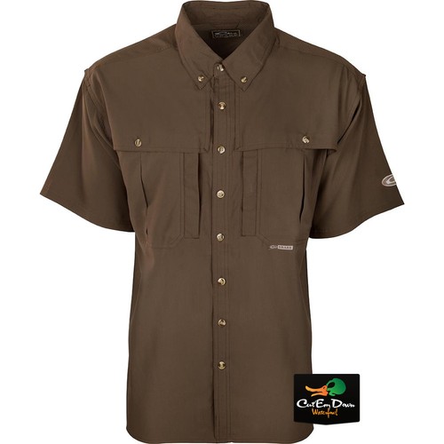 DRAKE WATERFOWL SYSTEMS FLYWEIGHT WINGSHOOTER'S SHIRT SHORT SLEEVE - Picture 9 of 13
