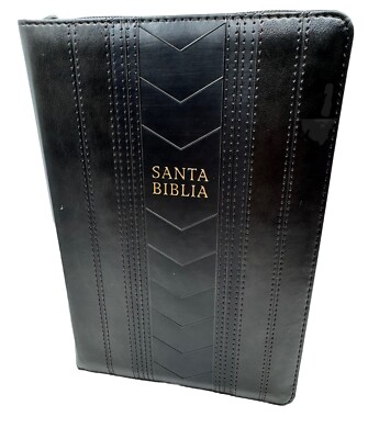 Biblia con Cierre Letra Gigante 14 puntos Manual RV1960, imit. piel negro índice
