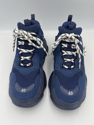 Size 7 - Balenciaga Triple S Sneaker Navy for sale online | eBay