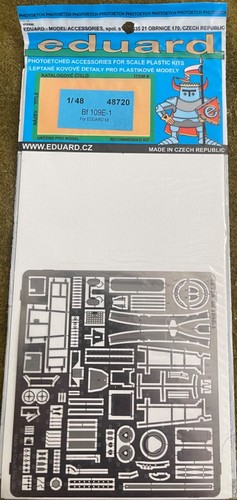 Grabado fotográfico Eduard Bf 109E-1 48720 1/48 para kit modelo Eduard NUEVO