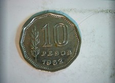 Argentina 1962 10 Pesos República Argentina 10 Pesos (gaucho on horseback) Coin