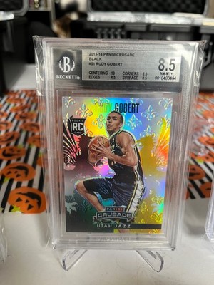 2013-14 Panini Crusade Rudy Gobert Best Rainbow Black 1/1 National /5 Green Gold