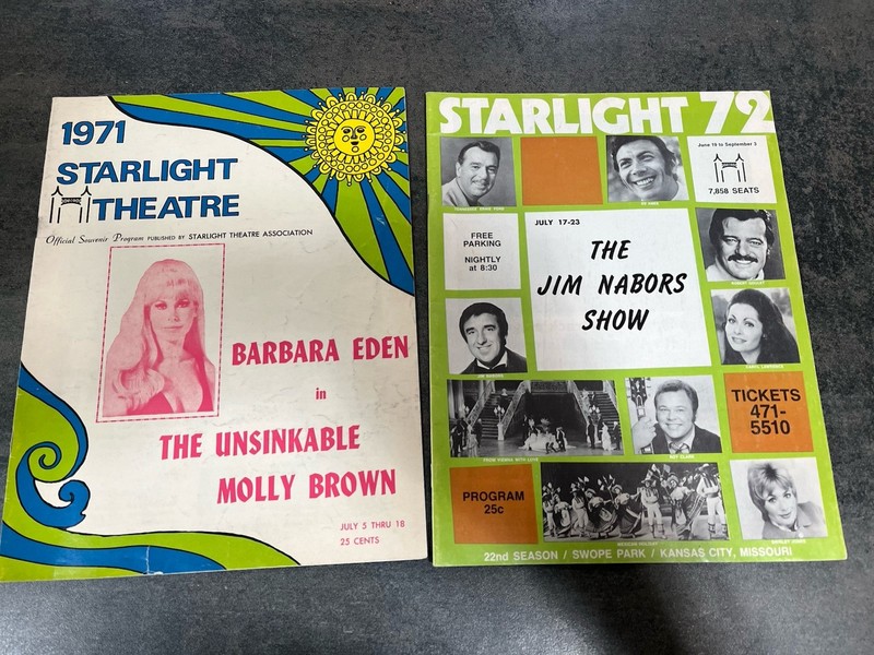 Two Starlight Theatre Programs - Barbara Eden & Jim Nabors - 1971-72