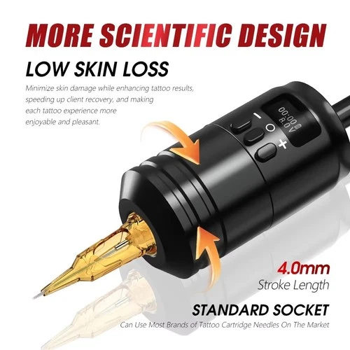 Ambition 1600mAh Wireless Tattoo Battery Grip Power RCA Interface 34mm Motor image 7