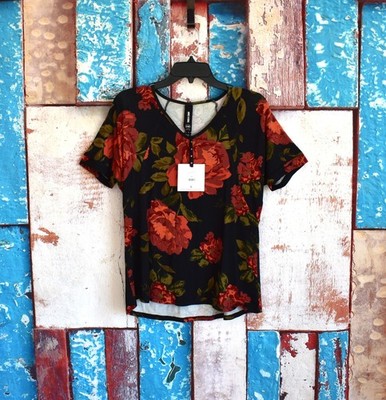 Women's Agnes & Dora Love Top V-neck Short Sleeve XXSMALL Perennial Rose-Sienna