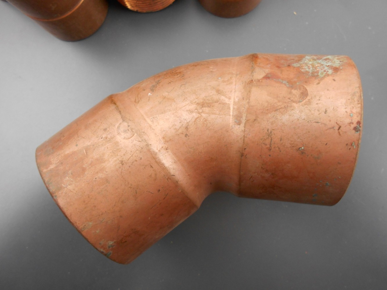 NOS 2" Copper 45 Degree Elbow Sweat Fitting