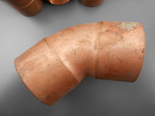 NOS 2" Copper 45 Degree Elbow Sweat Fitting