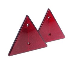 2er Set Dreieckrückstrahler rot, Reflektor, Dreieck Rückstrahler für Anhänger