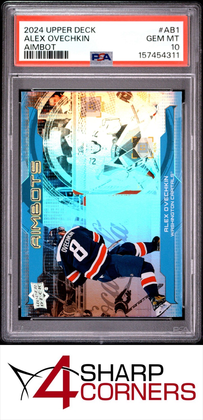 2024 UPPER DECK AIMBOT #AB1 ALEX OVECHKIN POP 3 PSA 10