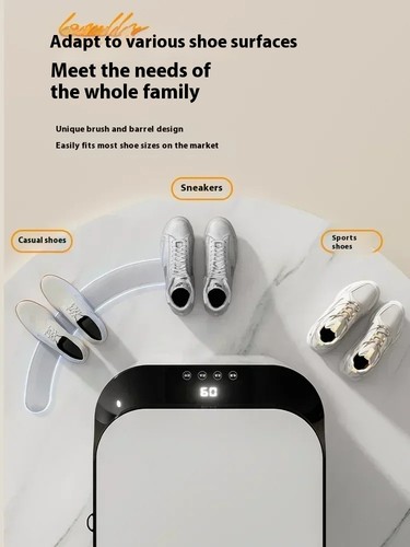 Lavascarpe per uso domestico. Controllo touch intelligente, dimensioni ridotte - Foto 6 di 19