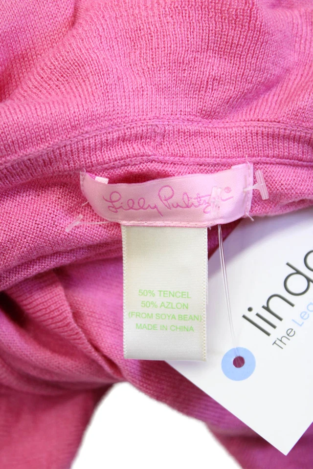 Chal/envoltura rosa tejido con volantes Lilly Pulitzer para mujer talla 72 x 28 Foto 4 de 4