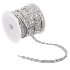 32.8ft Studded Faux Suede Cord Rope for Jewelry Making, Gray Silver