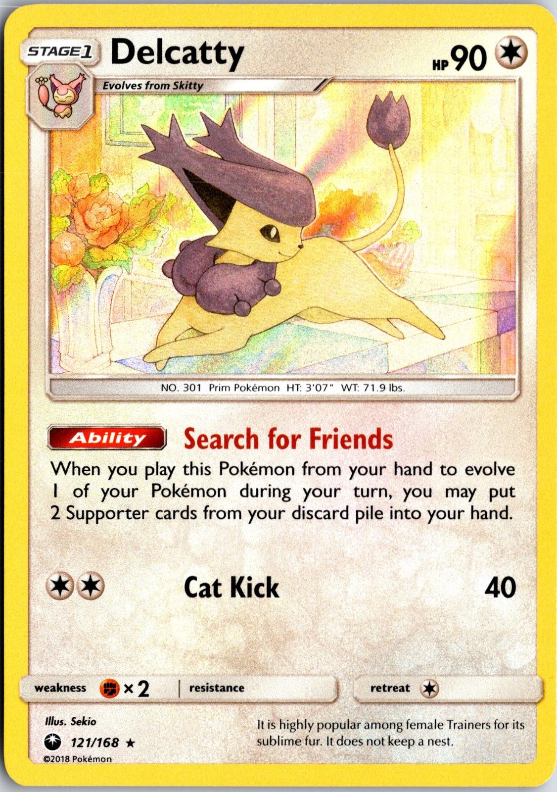 Delcatty 121/168 Holo R Celestial Storm Pokemon Holo NM/M